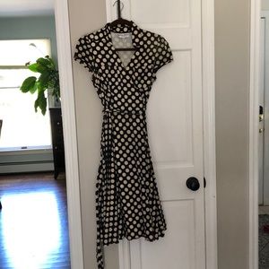 Donna Ricco Polka Dot A-Line Dress